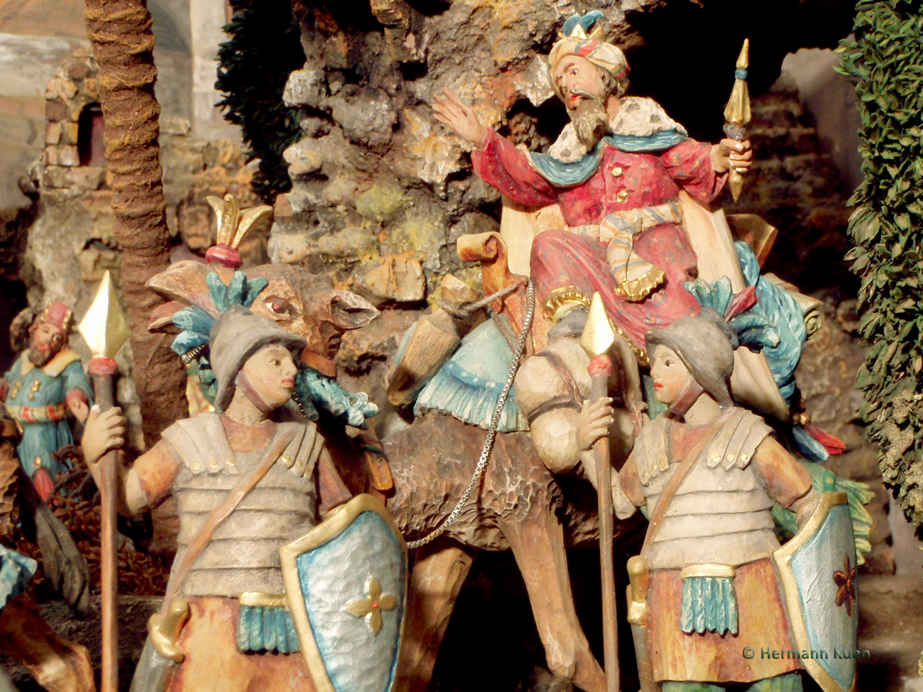 Gruppen Drei Koenige Reiter im Tor