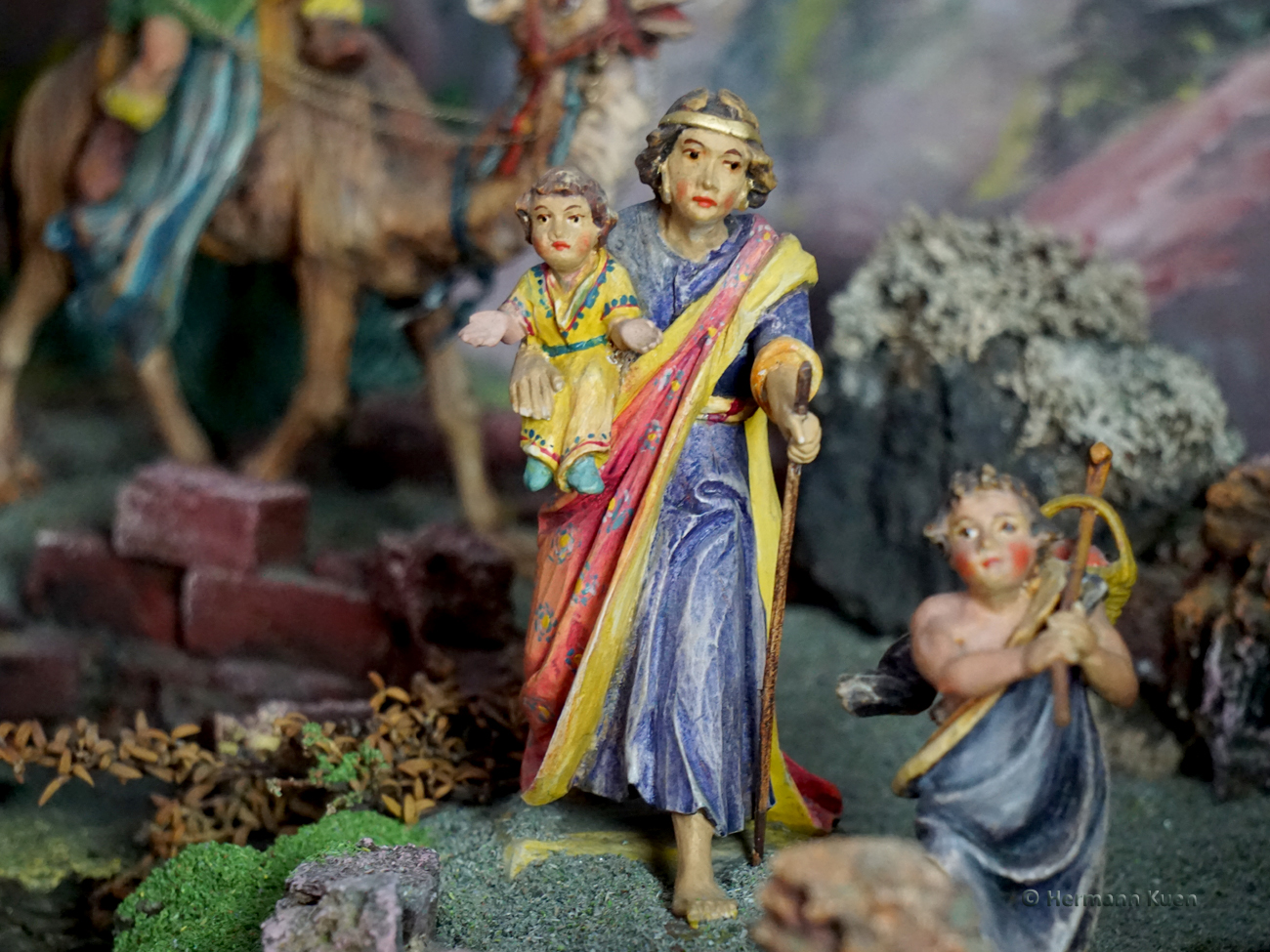 Gruppen Postreiter Frau mit Kind